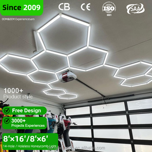 110V/220V Car Detailing Lighting Working <strong>Light</strong> Honeycomb Ceiling Hexagonal <strong>White</strong> PC/Aluminum <strong>Hex</strong> <strong>Light</strong> for Car Wash Station - Product Image 1