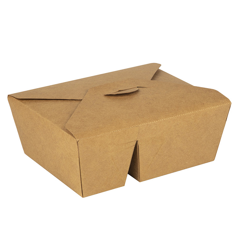 Disposable custom printed kraft lunch food paper box for fast food