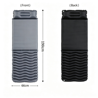 Matelas gonflable d'extérieur en nylon, directement de l'usine, découpable, léger, pliable, avec oreiller intégré, résistant à l'humidité, imperméable, pour le camping