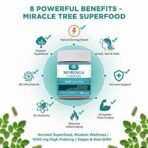 Cápsulas de Extrato de Folha de <span class=keywords><strong>Moringa</strong></span> Pura e Natural, Cápsulas Nutricionais de <span class=keywords><strong>Moringa</strong></span>, Suporte à Vitalidade Imunológica e Metabolismo - Product Image 3