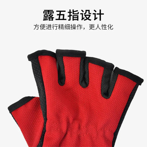 Gants de pêche à la ligne à cinq doigts pour hommes, gants de sport d'extérieur, imperméables, respirants, antidérapants, en matériau synthétique - Product Image 3
