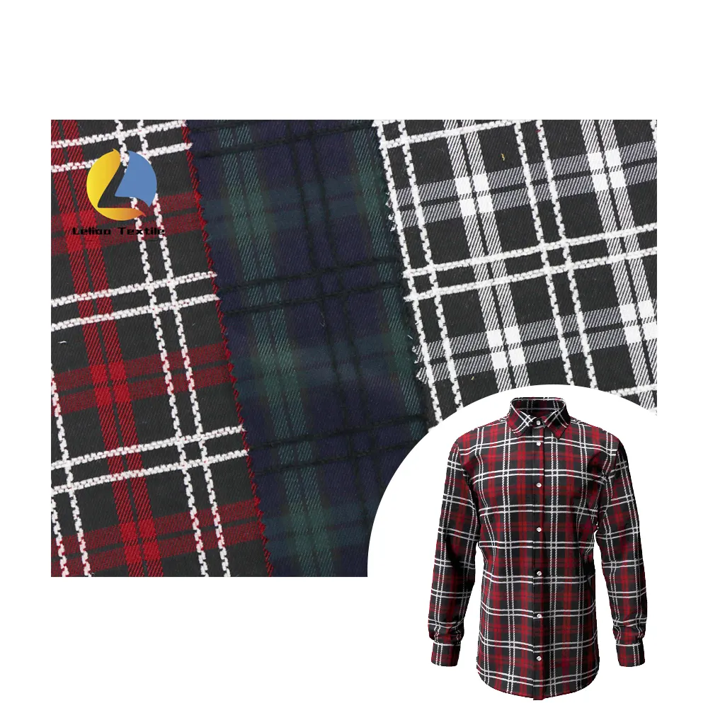 Alta qualità Plaid giacche tute tessuto personalizzato all'ingrosso tessuti per abbigliamento all'ingrosso tessuto tinto filato tessuto