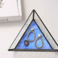 Plateau à Bijoux Triangulaire Personnalisé en Usine, Petit Plateau à Bijoux Vintage en Verre, Plateau de Service, Plateau de Rangement pour Bijoux
