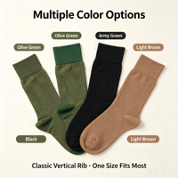 Chaussettes mi-mollet côtelées verticales pour hommes, en mélange de coton respirant, pour tenue décontractée ou habillée, personnalisables OEM