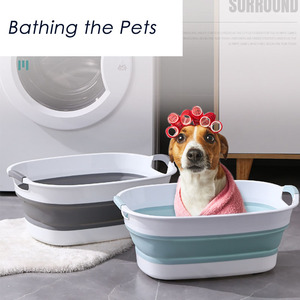 Cesto de lavandería de plástico resistente HYRI, para el hogar, para baño, que ahorra espacio, para <span class=keywords><strong>ropa</strong></span>, para limpieza de mascotas, para remojar pies - Product Image 2