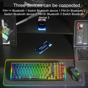 Keyboard Mekanikal RGB, untuk AULA F98 Pro 99 tombol berkabel/2.4G nirkabel tiga <span class=keywords><strong>Model</strong></span> - Product Image 3