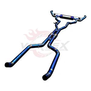 Système d'échappement Catback Vortex Blue Titanium avec valves pour BMW X7 G07 M50i M60i 4.4T avec double sorties de pot d'échappement effet flamme - Product Image 4