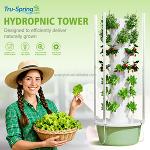 Torre Hidropónica Vertical <span class=keywords><strong>de</strong></span> 9 Niveles con Marco <span class=keywords><strong>de</strong></span> Luz LED |   Sistema Acuapónico Comercial <span class=keywords><strong>para</strong></span> Agricultura Vertical - Product Image 6