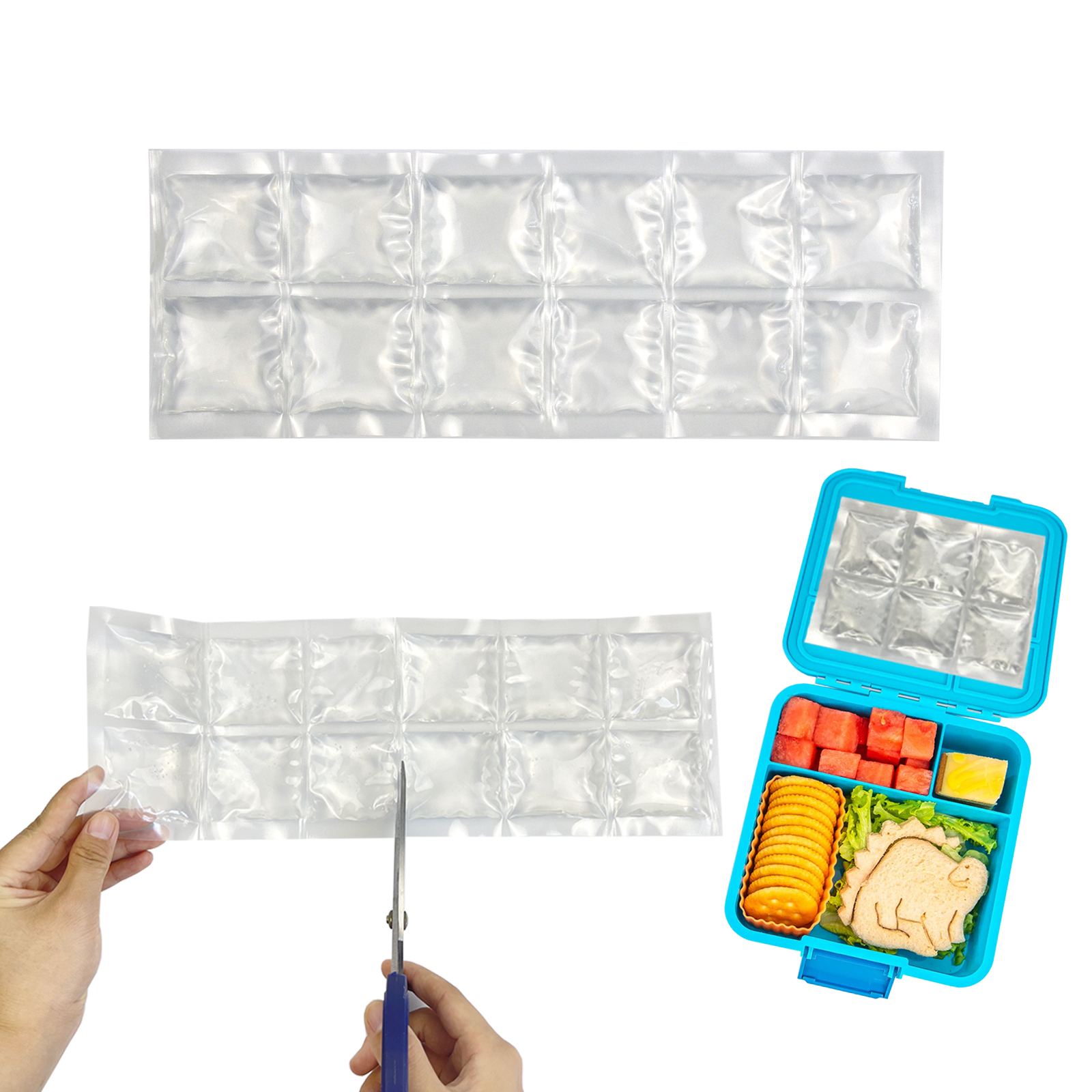 2PCS Flexible Reusable Ice Sheets Ice Packs for Cooler for Shipping Frozen Food,yogurt Pouch,lunch Boxes,school Lunch Bag