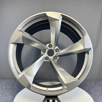 Rines de Aleación Forjados XINLAI Personalizados en Color Gris Metálico, Diseño Angular de 5 Radios, Cóncavos Profundos, Nuevos de 18-20 Pulgadas, 5x112 5x114.3 5x120 5x130 para Audi A4 A5 A6