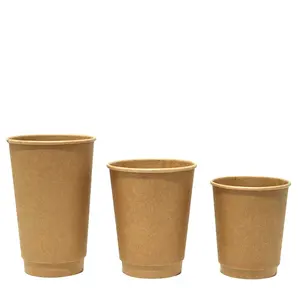 Groothandel papier kopjes koffie vendo-Kraftpapier Koffie Stevige Cups_paper Cups Voor Hot Beverages_double Wall Paper Cups