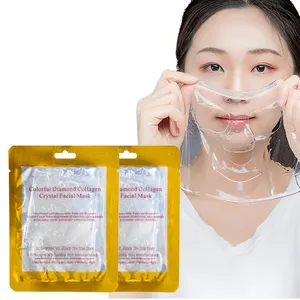 Groothandel Koreaanse Huid Zeewier Gezichtsmasker Vochtinbrengende Gelaat Whitening 24K Goud Hydrogel Collageen Kristal Gezichtsmasker