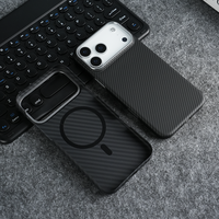 Étui de téléphone en fibre d'aramide antichoc JOYPORODO B250 pour iPhone pour Samsung S23 S24 S25 Étui de téléphone Android Coque magnétique Téléphone