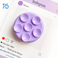 Support de téléphone portable AilesTecca en silicone liquide à aspiration magnétique, rétractable pour lit, couleur unie Macaron, pour les paresseux