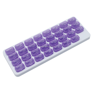 Boîte de <span class=keywords><strong>pilulier</strong></span> en plastique PP de couleur personnalisée directe d'usine de Ningbo capacité mensuelle hebdomadaire de 31 jours - Product Image 1