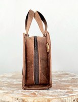 Tas tangan Mini bunga kerajinan tangan kulit asli tas tangan Laptop Tooled untuk wanita tas selempang Messenger selempang