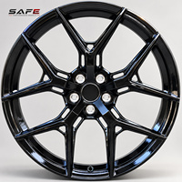 Jantes en alliage forgé 6061-T6 très vendues, 19, 20, 21, 22 pouces, 5x112, 5x130, concaves profondes, noires, pour Porsche 911, Audi RS3, RS5, RS6