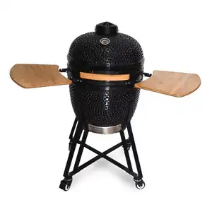 Hot Sale Manufacture Quality 13 15 18 20 21 22 23 25 Inches Bbq Smokers Green Ceramic Grill Kamado Bbq Charcoal Grill Outdoor