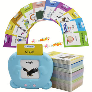 Educación para niños 255 tarjetas 510 palabras polaco lector de tarjetas Flash <span class=keywords><strong>vocabulario</strong></span> juguete educativo hablar tarjetas Flash para niños - Product Image 1