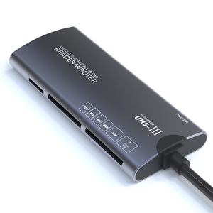 เครื่องอ่านการ์ดสำหรับแล็ปท็อป USB-C อะลูมิเนียมอัลลอย6ชนิดความเร็วสูง USB3.0ตัวอ่านการ์ด <span class=keywords><strong>SD</strong></span> <span class=keywords><strong>XD</strong></span> TF CF <span class=keywords><strong>MS</strong></span> M2การ์ดและการติดตั้งภายนอก - Product Image 4