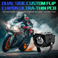 Nouvelle Arrivée ESPUMOSO Mini Phare LED Moto, Feu Antibrouillard, Feu de Conduite LED, Projecteur Laser Owl, Lampe Moto Explorer pour Voiture et Moto