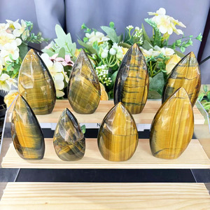 Oeil de Tigre en Cristal Naturel Poli en Gros Flamme Torche Cristal Artisanat Bleu Foncé Oeil de Tigre <span class=keywords><strong>Forme</strong></span> Libre - Product Image 3