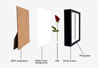 Cadres en bois pour boîtes à ombre A4 de 6x8, 8x8, 8x10, 10x10 pouces avec verre ou plexiglas - Vitrine à ombre de 3 cm ou 5 cm de profondeur - Vente en gros