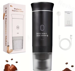 เครื่องชงกาแฟเอสเพรสโซแบบพกพา 3 in 1 พร้อมขาตั้ง ชาร์จผ่าน USB ได้ พร้อมระบบทำความร้อนในตัว ขนาดกะทัดรัด เหมาะสำหรับการเดินทาง สำหรับรถบ้าน แคมป์ปิ้ง เดินป่า รับผลิตแบบ OEM - Product Image 4