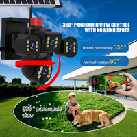 Caméra solaire projecteur solaire T58-4G fonction de détection de capteur de corps humain extérieur 360 degrés