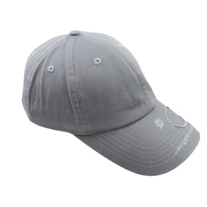 Gorra de béisbol desgastada con agujero desgastado retro americano personalizado para hombre Rock and Roll Soft Top Ripped Dad Hat - Product Image 6