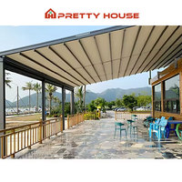 Auvent extérieur motorisé imperméable conception de toit de patio rétractable ouverture pergola systèmes de PVC toit de garage