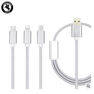 Chargeur de téléphone portable tressé 2a, rapide et <span class=keywords><strong>incassable</strong></span>, câble 3 en 1, câbles de chargeur usb multifonctions pour smartphone - Product Image 5