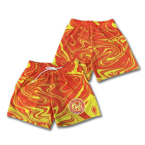 Pantalones cortos de baloncesto estampados personalizados Pantalones cortos deportivos de malla transpirable con bolsillo con cremallera Tallas grandes Diseña tus propios pantalones cortos - Product Image 2