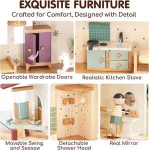 <span class=keywords><strong>Casa</strong></span> de Muñecas de Madera para Niñas, <span class=keywords><strong>Casa</strong></span> de Muñecas Realista, <span class=keywords><strong>Casa</strong></span> de Muñecas de Ensueño para Jugar a las Casitas, Regalo Creativo Ideal para Mayores de 3 Años - Product Image 6