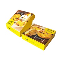 Boîte à pâtisserie personnalisée avec fenêtre creuse, logo personnalisé, emballage pour desserts, boîte à tartelettes, impression personnalisée, boîte à friandises