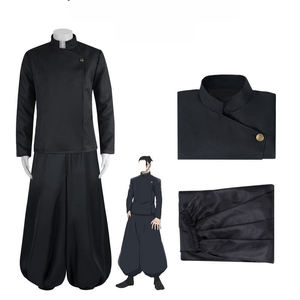 Costume de <span class=keywords><strong>Cosplay</strong></span> Gojo Satoru Jujutsu Kaisen Anime Japonais, Tenue d'Halloween de Film et Série TV, Uniforme Scolaire Bleu et Noir Complet - Product Image 4