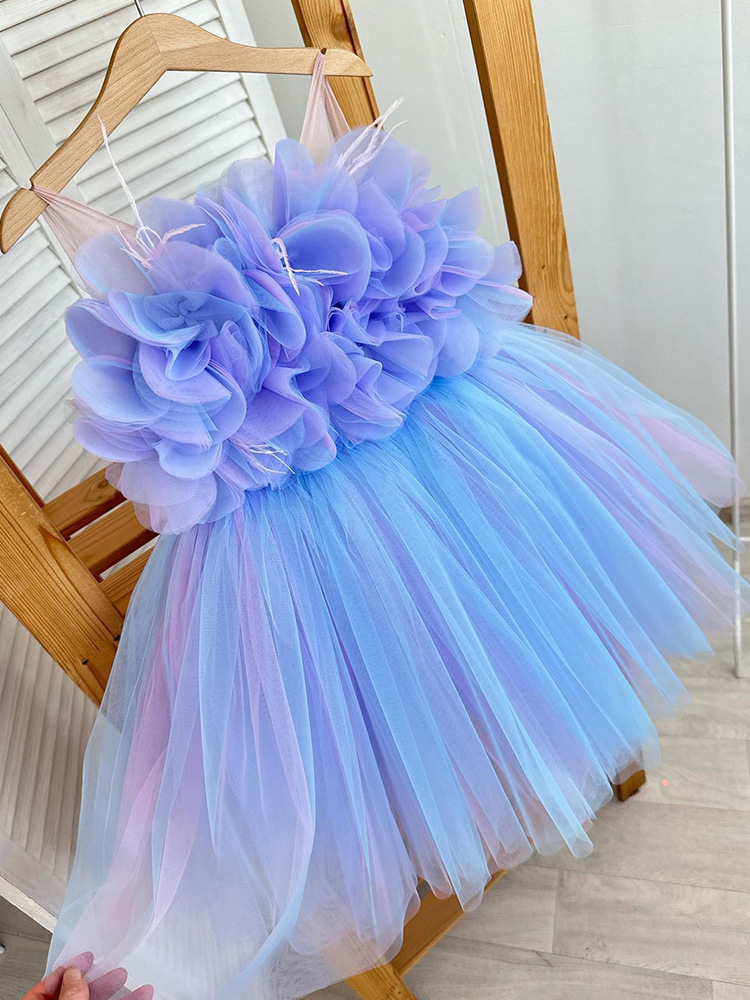 strapless open back dress Cross-border Girls' One-year-old Dress 2024 New Yellow Sequined Fluffy  Gauze Dress Children's Party Princess Dress Wholesale  Sabby & Berry