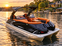Bateau ponton de luxe de 22 pieds, directement de l'usine, avec mobilier haut de gamme et options de disposition personnalisées