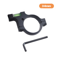 Anneau de niveau à bulle ECHAIN personnalisé en usine, 34 mm, en alliage d'aluminium 6063-T6, noir mat, anti-inclinaison, pour tir tactique en extérieur