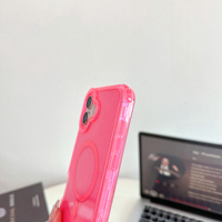 Coque de téléphone transparente TPU+PC 3 en 1 avec paillettes pour iPhone 11 12 13 14 15 16 Pro Max, charge sans fil, magnétique, antichoc, brillante