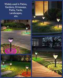 IP44 Waterproof Stainless Steel LED Outdoor Solar Lamp Decorative Landscape Lights Warm Light Patio Garden Lawn Solar Lighting - Product Image 4