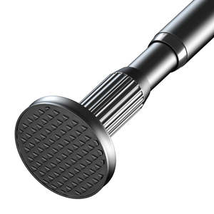 Nouvelle conception, tringle à rideau noire mate, antidérapante, antirouille, sans perçage, télescopique, pour salle de bain, ensembles de tringles à rideau de douche - Product Image 1