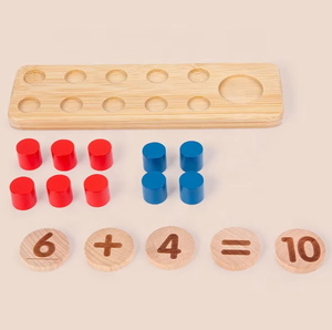 Juguetes de Matemáticas Montessori de Madera, Juego Educativo de Tablero de Contar con Clavijas para Niños Pequeños, Preescolar, Jardín de Infancia, Aritmética, Sumas - Product Image 2