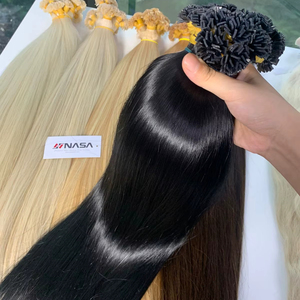 Pointe plate Premium kératine couleur noire vente en gros qualité brute Extension de cheveux humains vietnamiens prix Super Double 60cm 500g - Product Image 1