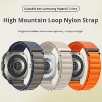Bracelet de montre à boucle en C réglable en polyester et nylon pour montres intelligentes Samsung 7 8Classic Ultra2 47mm Luxury Band