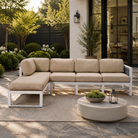 Ensemble de canapés modulaires de luxe pour l'extérieur, résistant aux intempéries, pour jardin et terrasse, avec chaise longue