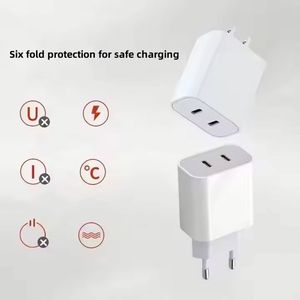 PD 40W Dual Type <b>c</b> Portable Charger Power <b>Adapter</b> Support Customized Mobile Phone Fast Chargers - Product Image 3