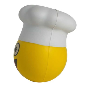 Custom Logo PU Foam Simulation Chef Character Shaped Venting Slow Rising Stress Reliever Soft Squeeze Toy for <b>Kids</b> and Adults - Product Image 2