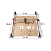Nouvelle machine de gravure CNC TTC-H40 H80 pour acier inoxydable, impression de logos DIY, gravure sur métal, découpe de bois, acrylique, papier et cuir