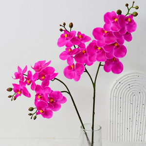 Orquídea Phalaenopsis Artificial Flower Delight, 8 o 12 Cabezas, PVC Suave, Tacto Real, para Decoración del Hogar y Bodas - Product Image 1